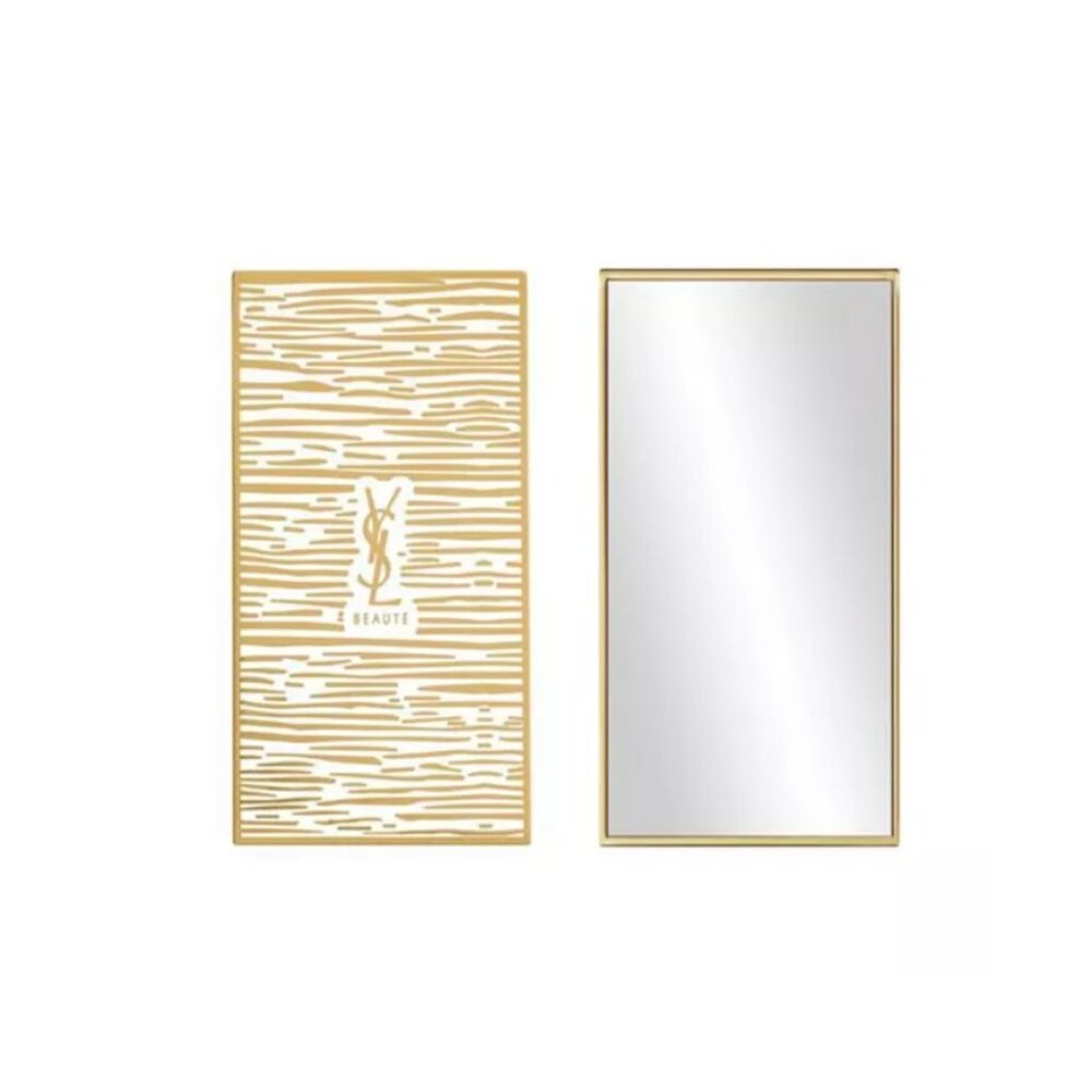 Yves Saint Laurent Holiday Mirror White Gold Logo Compact Travel Mirror-BOX-NEW - Picture 8 of 11